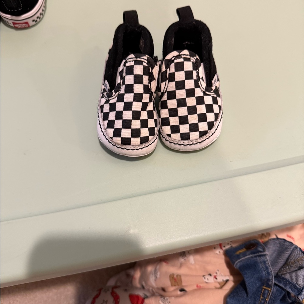 Kids Checkered Slip-On Shoes